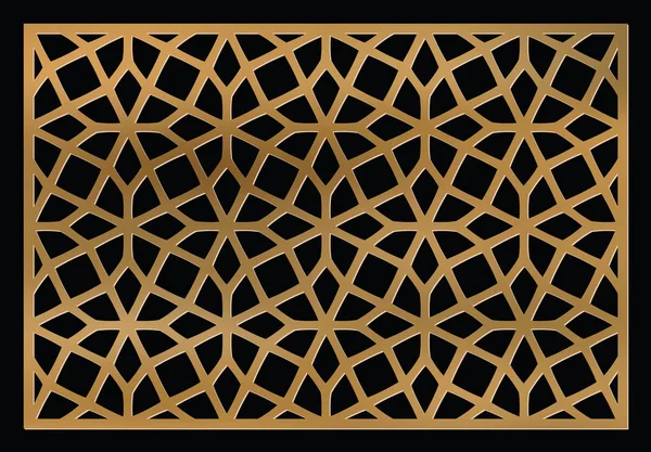 Lazer kesim için şablon. Oryantal geometrik desenli dekoratif panel.