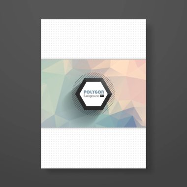 Soyut modern kapak, rapor broşür, el ilanı tasarım şablonu geometrik üçgen tarzı, temiz ve modern kavramı ile