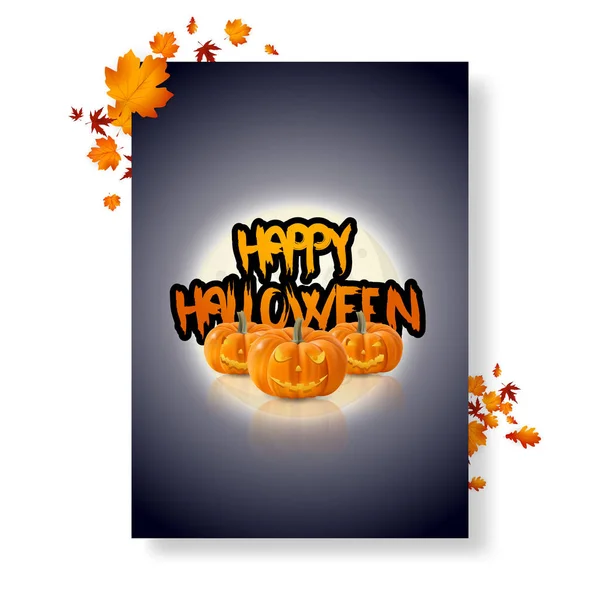 Estilo Plano Vector Ilustración Feliz Fondo Halloween — Vector de stock