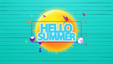 Yaz vektör arka plan. Soyut yaz etiket 