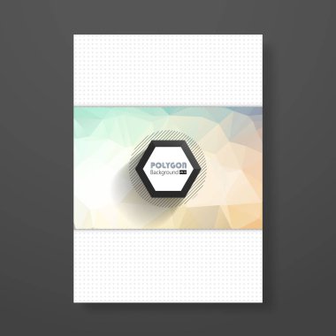 Soyut modern kapak, rapor broşür, el ilanı tasarım şablonu geometrik üçgen tarzı, temiz ve modern kavramı ile