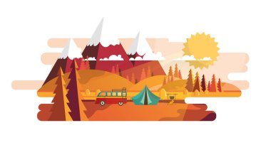 bahar dağ manzarası