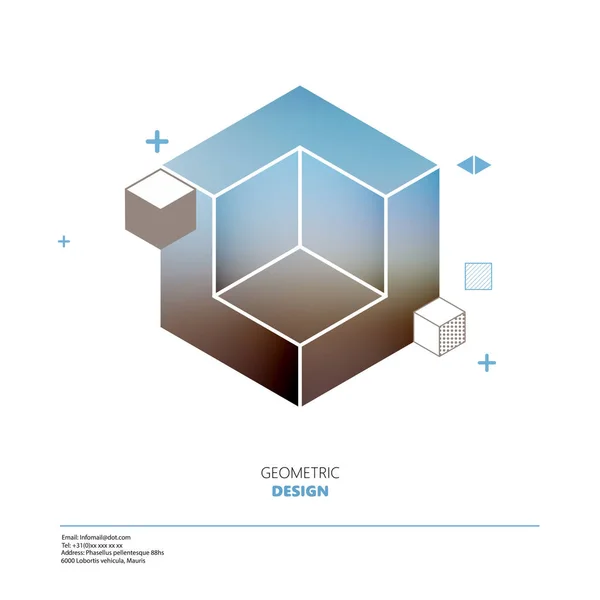 Sablon Grafikus Geometriai Elemekkel Prospektusok Plakátok Borítók Bannerek Alkalmazandó Vektor — Stock Vector