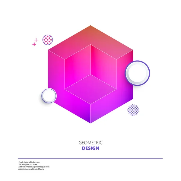 Šablona Grafické Geometrické Prvky Použitelné Pro Brožury Plakáty Obaly Nápisy — Stockový vektor