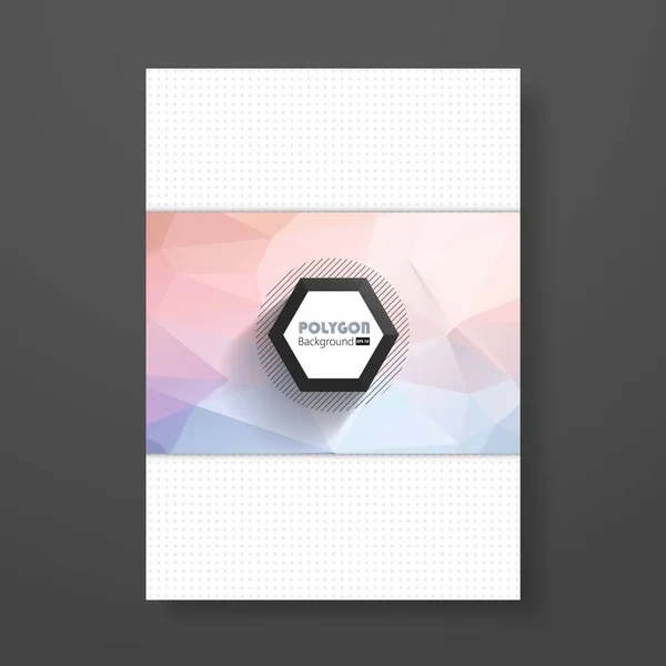 Abstract Modern Cover Report Brochure Flyer Design Template Geometric Triangular — Stock Vector