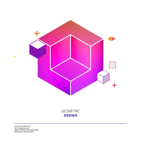 Mall Med Grafiska Geometriska Element Tillämpligt För Broschyrer Affischer Omslag — Stock vektor