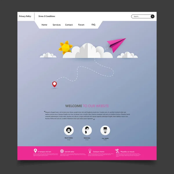 Website Sjabloon Pictogrammen Headers Vector Elementen Voor Ontwerp — Stockvector