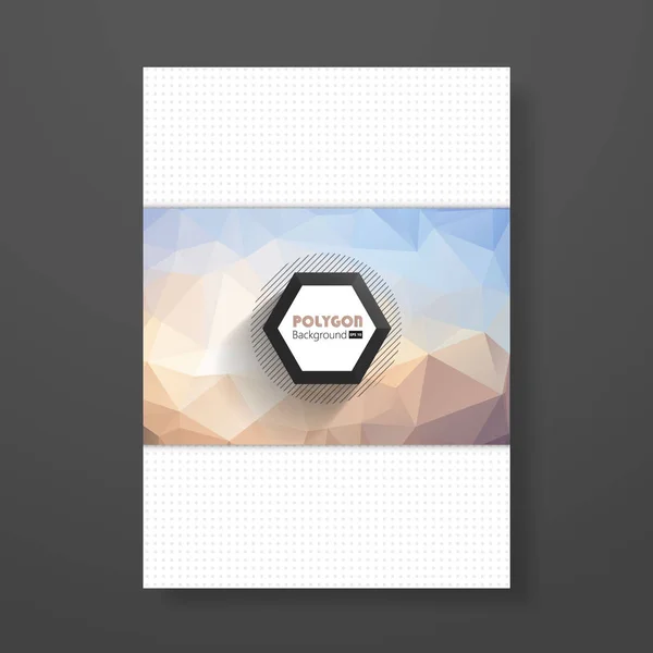 Abstract Modern Cover Report Brochure Flyer Design Template Geometric Triangular — Stock Vector