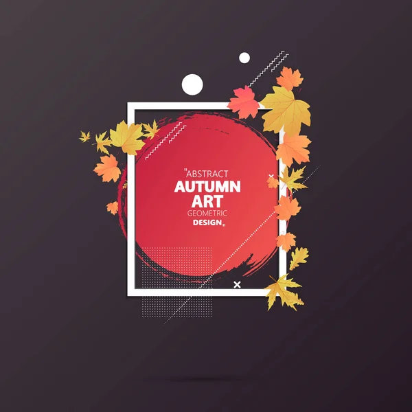 Diseño Marco Abstracto Otoño Decorar Con Hojas Para Venta Compras — Archivo Imágenes Vectoriales