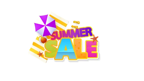 Summer Sale Vector Background Abstract Summer Label — Stock Vector