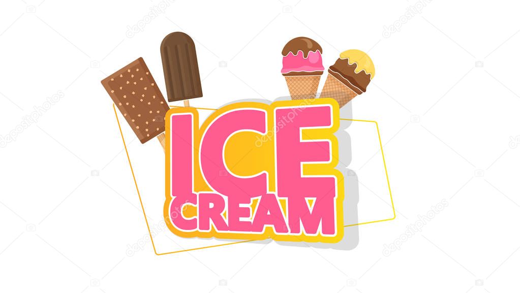 detailed ice cream set 