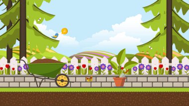 Kırmızı çiçekli güzel vektör yard