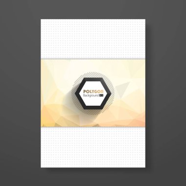 Soyut modern kapak, rapor broşür, el ilanı tasarım şablonu geometrik üçgen tarzı, temiz ve modern kavramı ile