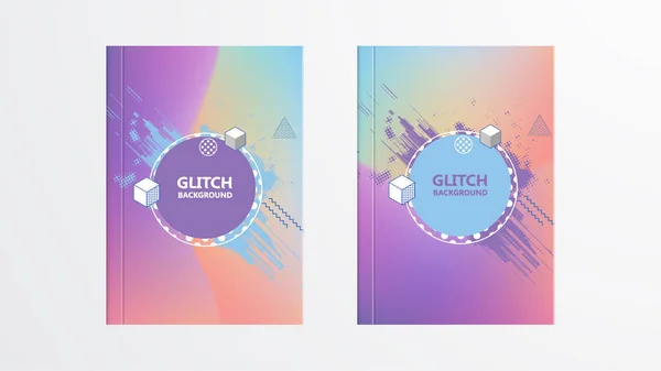 Geometriska glitch abstrakt bakgrund. — Stock vektor