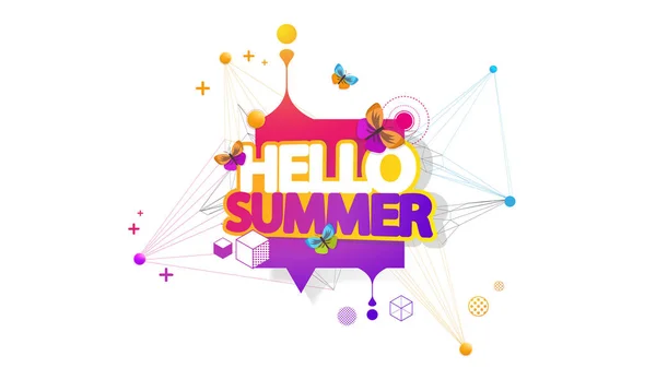 Salut Summer Vector Background Abstract Summer Label — Vector de stoc