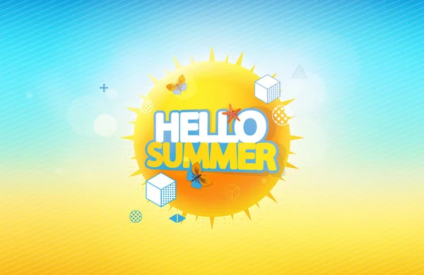 Salut Summer Vector Background Abstract Summer Label — Vector de stoc