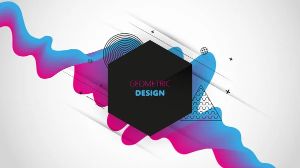Mall Med Grafiska Geometriska Element Tillämpligt För Broschyrer Affischer Omslag — Stock vektor