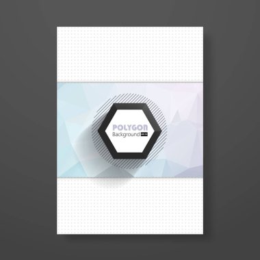 Soyut modern kapak, rapor broşür, el ilanı tasarım şablonu geometrik üçgen tarzı, temiz ve modern kavramı ile
