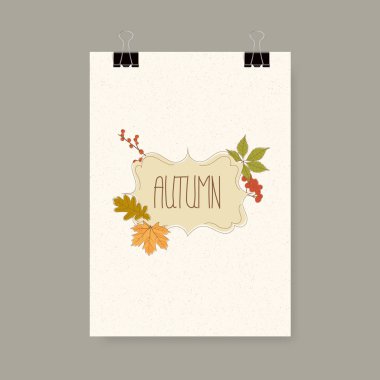 Parlak yaprakları, vektör çizim ile sonbahar tasarım 