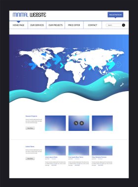 Web sitesi şablonu, simgeler, üstbilgileri, vektör öğeleri tasarımınız için. 