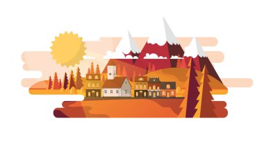 bahar dağ manzarası