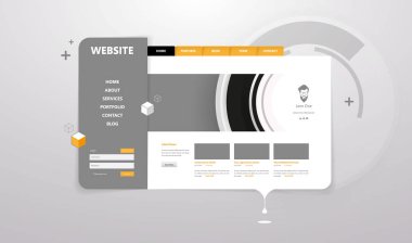 Renkli soyut Kullanıcı arabirimi vektör tasarımı