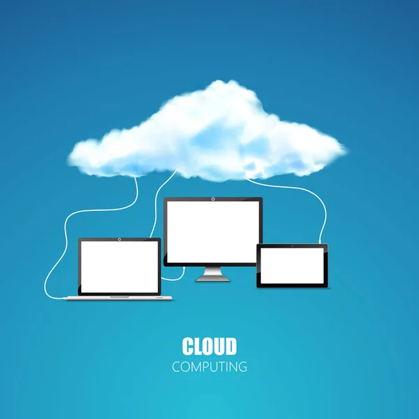 Concepto de computación en nube — Vector de stock