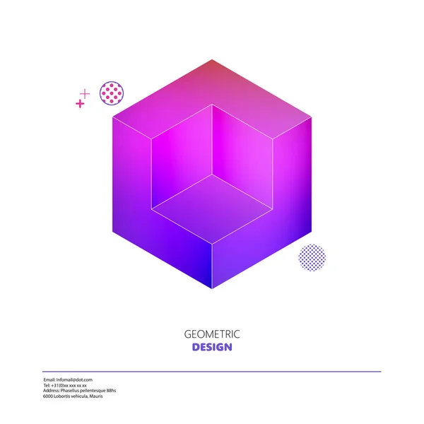 コピー スペースを持つ幾何学的なカラフルな抽象的な背景 — ストックベクタ