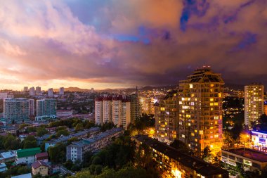 Gün gece geçiş için hızlandırılmış kolaj