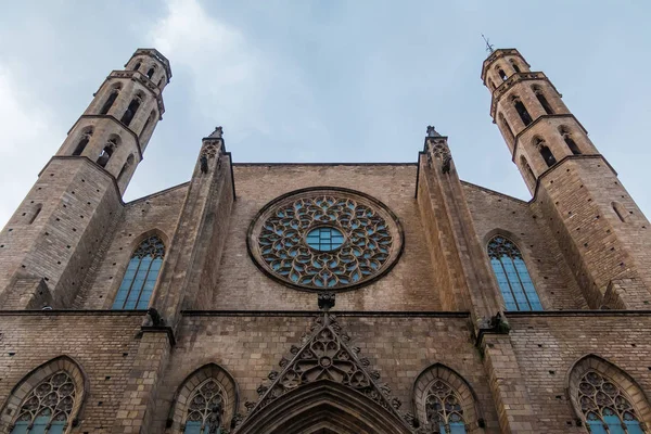 Barselona da Santa Maria del Mar cephe — Stok fotoğraf