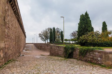 Barcelona, İspanya 'daki Montjuic kalesi