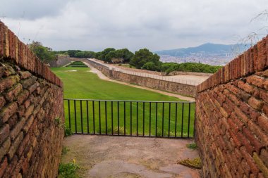 Barcelona, İspanya 'daki Montjuic kalesi