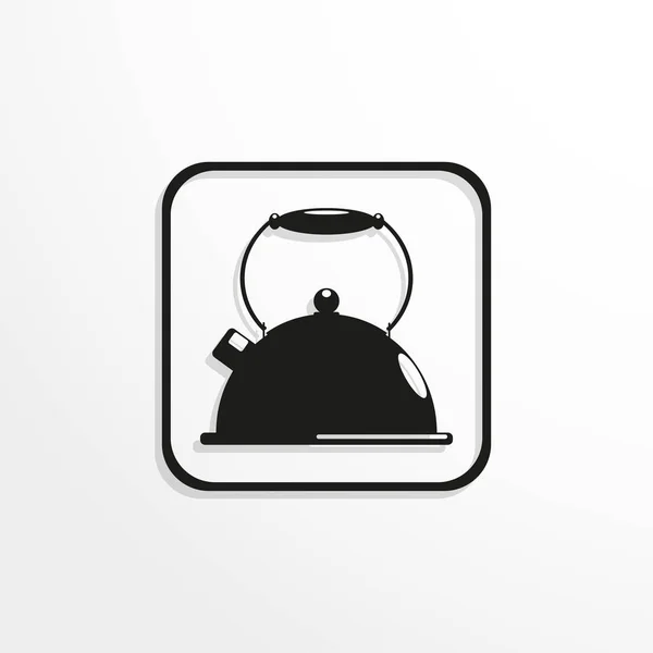 Железный Чайник Значок Вектора — стоковый вектор