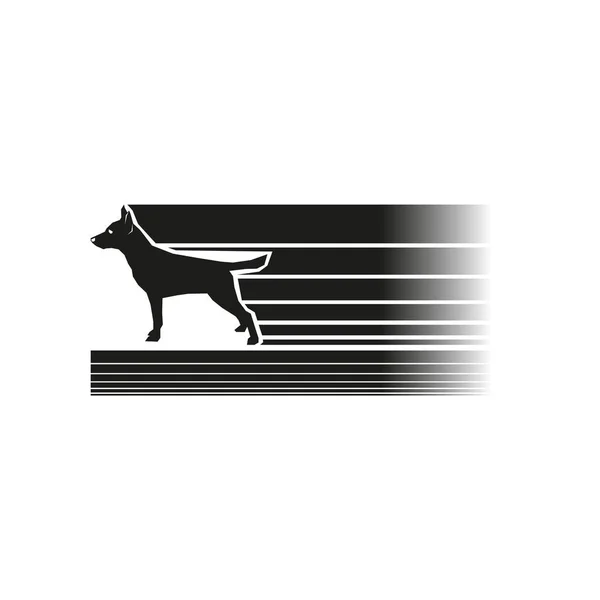 Logotipo Com Uma Foto Cão Ilustração Vetorial — Vetor de Stock