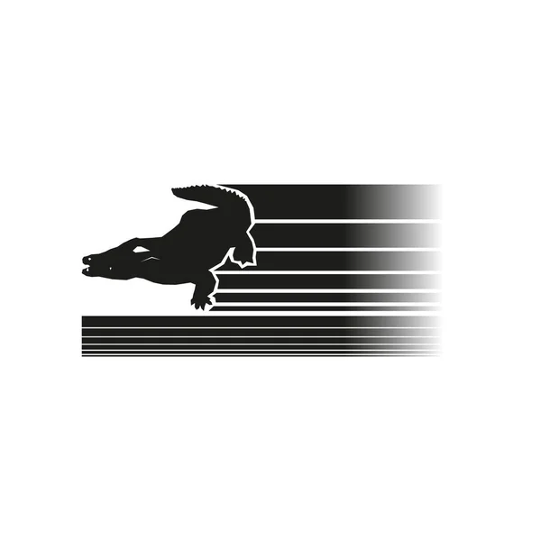 Logo Mit Einem Bild Eines Krokodils Vektorillustration — Stockvektor