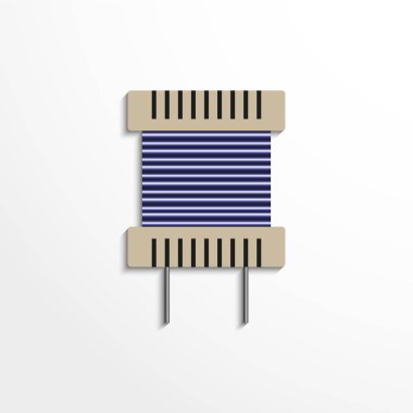 Bileşeni elektronik microcircuit için. Vektör simgesi.