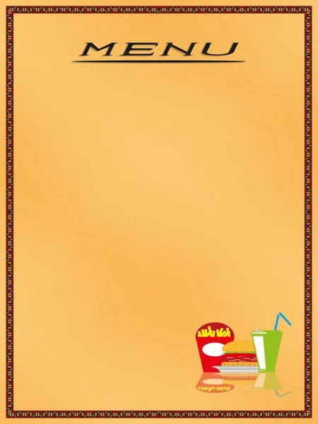 Menu Page Restaurant Illustration Vectorielle — Image vectorielle