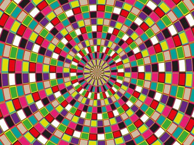 Renkli öğelerle soyut kompozisyon. Renk vektör illüstrasyonu.