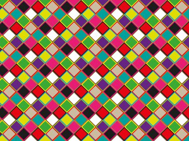 Renkli öğelerle soyut kompozisyon. Renk vektör illüstrasyonu.