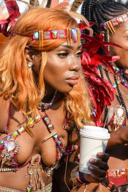 Toronto, Kanada - Ağustos 04: Masqueraders Toronto Karayip karnaval Grand Parade adlı sergi yer yer almak