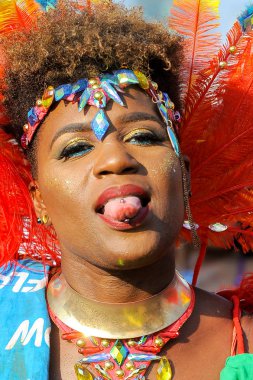 Toronto, Kanada - Ağustos 04: Masqueraders Toronto Karayip karnaval Grand Parade adlı sergi yer yer almak