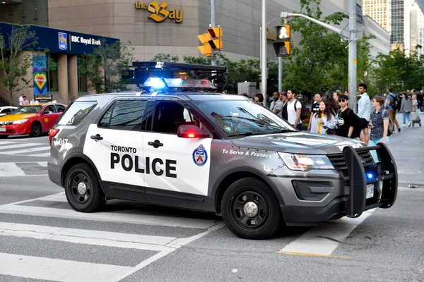 Toronto Canada Juin 2019 Voiture Police Lors Manifestation Dans Rue — Photo