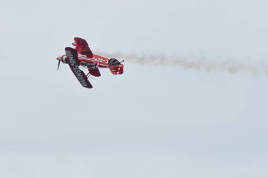 Brent Handy bir Pitts Special bir hava 70 yıllık Kanada Uluslararası Hava Fuarı'nda (Cias) Toronto Ontario Gölü üzerinde, On, Kanada Eylül'de 1, 2019