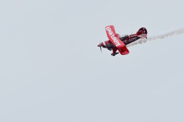 Brent Handy bir Pitts Special bir hava 70 yıllık Kanada Uluslararası Hava Fuarı'nda (Cias) Toronto Ontario Gölü üzerinde, On, Kanada Eylül'de 1, 2019
