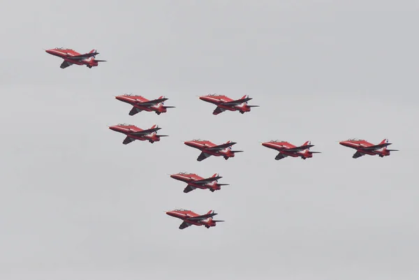 Hawk Jet Drivs British Royal Air Force Raf Red Arrows — Stockfoto