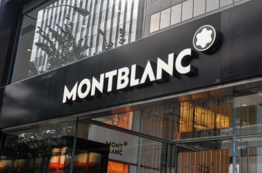 Toronto, ON, Kanada - 25 Temmuz 2025 Montblanc şirketinin logosuna bakın.