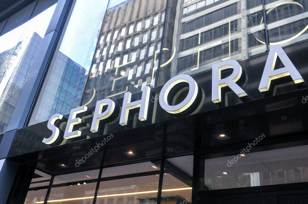 Toronto, ON, Canada  April 30, 2025: View at the Sephora company sign in Toronto..