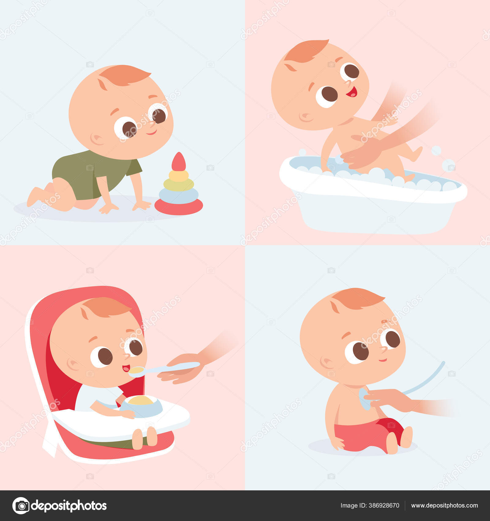 Vetores de Pequeno Bebê Recémnascido Bebê Vetor De Desenho Animado e mais  imagens de Bebê - iStock