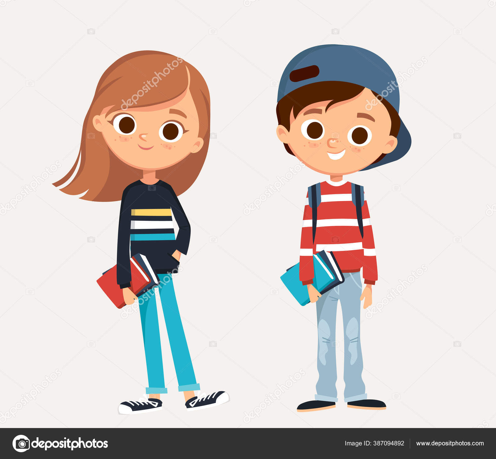 Set Happy Kids Different Clothes Cartoon Characters School Children Books Stock Vector Image by ©olga1818 #387094892 Set Happy Kids Different Clothes Cartoon Characters School Children Books Stock Vector Image by ©olga1818 #387094892