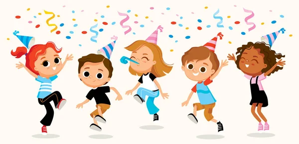 Les Enfants Font Fête Anniversaire Naissance 1Er Juin Jour Des — Image vectorielle